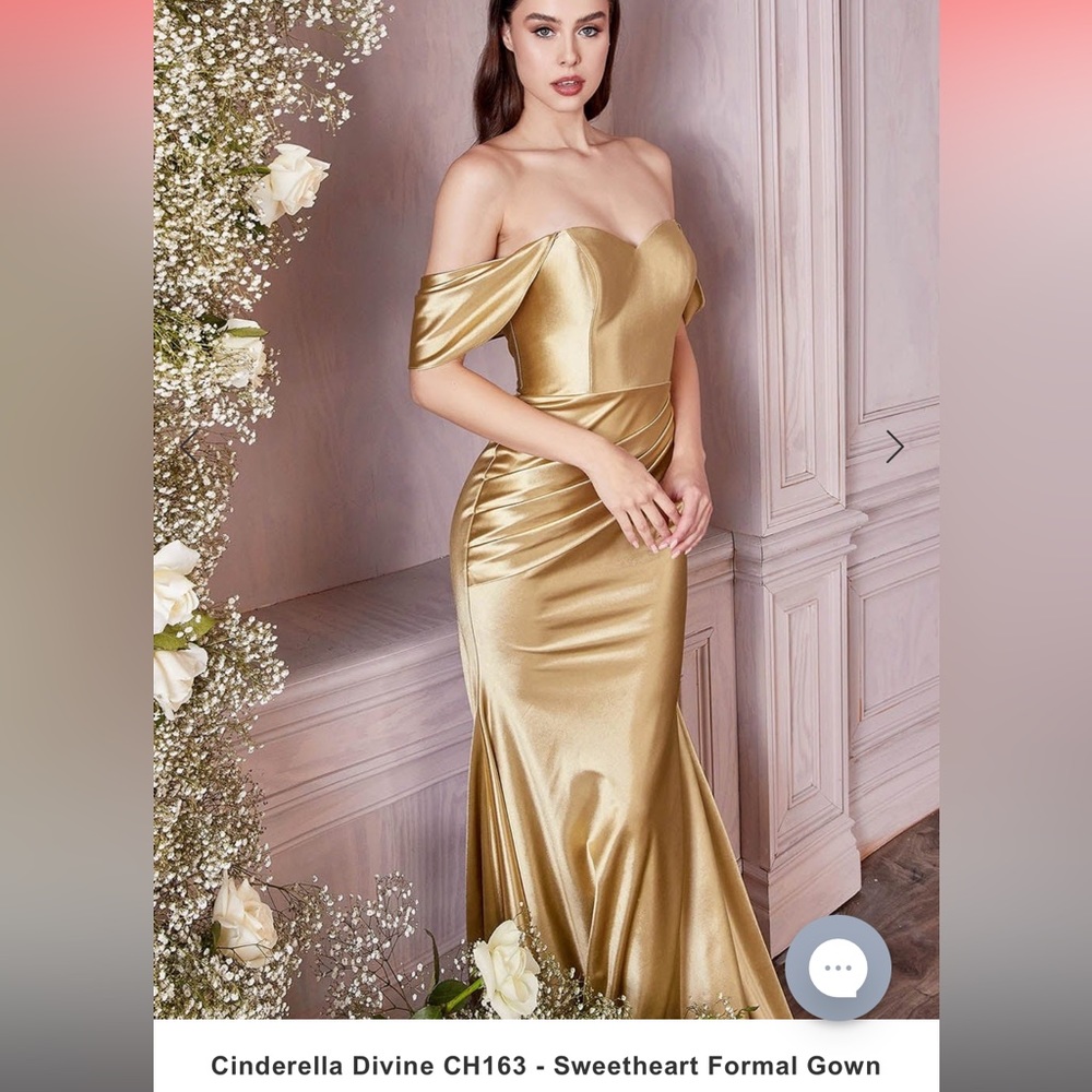 Brand new with tags gold Cinderella ball gown size XL